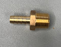 HOSE BARB, 3/8"BARB x 1/2"MPT/ BRASS
