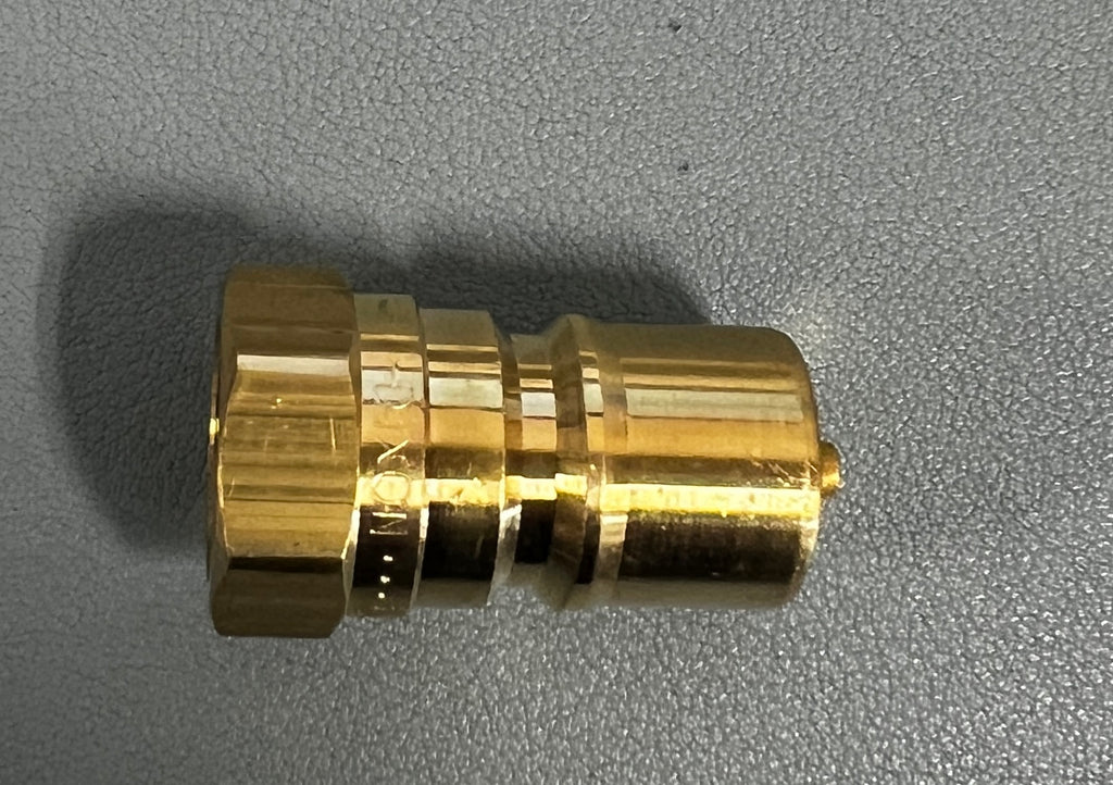 Coupler Brass Double shutoff 3/8 FPT plug