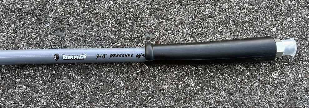 RAMPAGE 100' Smooth Gray 3/8" Single Wire 4300 PSI High Pressure Hose