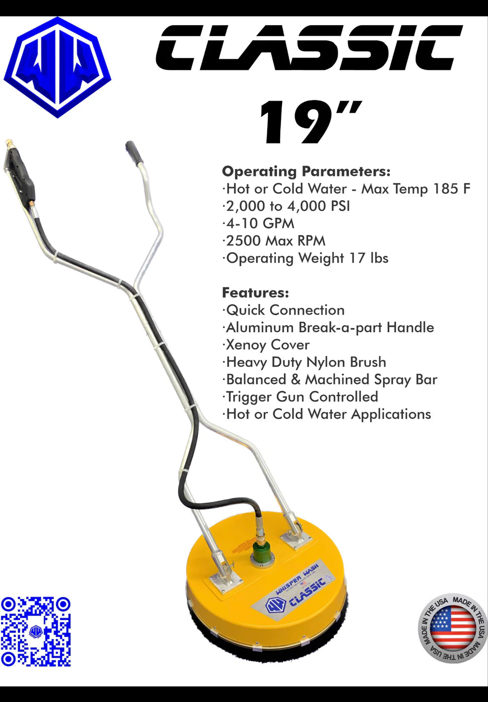 Whisper Wash Classic Surface Cleaner WW2000, 2 Tip